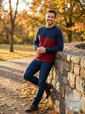 Club Room Mens Color Block Sweatshirt by Vanessa Jane