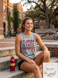 NCAA Florida State Womens Sleeveless Drop Tail Tank, Size Medium by Vanessa Jane