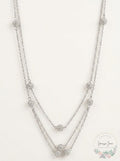Inc Silver-Tone Pave Fireball Strand Necklace by Vanessa Jane