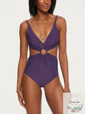 Bar III Ring Monokini One-Piece Swimsuit, Size Small by Vanessa Jane