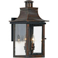 Quoizel CM8410 Chalmers 2 Light 21 Tall Outdoor Wall Sconce with Clear Glass by Vanessa Jane