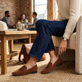 American Rag Cammie Penny Loafers, Cognac Suede, Size 10 by Vanessa Jane