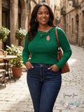 I.n.c. Women's Plus Size Twist-Front Long-Sleeve Sweater Size 2X by Vanessa Jane