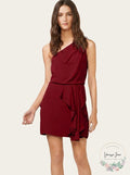 Halston Heritage Women's One Shoulder Mini Party Dress, Size 4 by Vanessa Jane