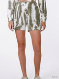 Sanctuary Womens Sunsoaker Fleece Lined Midi Shorts, Green, Size Large by Vanessa Jane