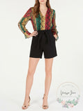 INC Solid Paperbag Shorts, Size 10 by Vanessa Jane