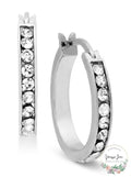 Essentials Small Fine Crystal Small Hoop Earrings by Vanessa Jane