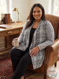 Style and Co Womens Jacquard Draped Cardigan, Deep Black, 2X by Vanessa Jane