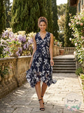 Taylor Women's Printed Lace Handkerchief-Hem Dress, Size 6 by Vanessa Jane