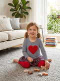 Kids Headquarters Little Girls Rosette Heart Top, Size 6X by Vanessa Jane