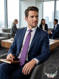 Calvin Klein Mens Constellation Slim Silk Tie by Vanessa Jane