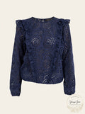 INC Ruffled Eyelet Top, Size XL by Vanessa Jane