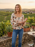 ONeill Juniors Zeila Floral-Print Top - Portobello, Size XS by Vanessa Jane