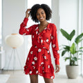 American Rag Juniors Floral Faux Wrap Dress, Size Small by Vanessa Jane