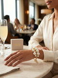 Thalia Sodi Gold-Tone Shaky Imitation Pearl Link Bracelet by Vanessa Jane