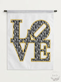 Garden Flag, 12 by 18-Inch Love with Vertical Zebra Stripes by Vanessa Jane