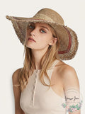 August Hat Company Color-Block Detail Floppy Sun Hat by Vanessa Jane