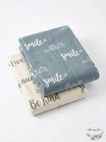 Novelty Print Fleece Throws – Words To Live By by Vanessa Jane