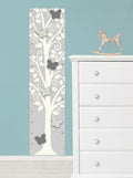 Brewster Silhouette Tree with 3D Butterflies Growth Chart Wall Decal by Vanessa Jane