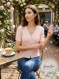 American Rag Juniors Ruched-Sleeve Rib-Knit Velvet Top by Vanessa Jane