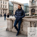 Champion Mens Contrast Lightweight Padded Hooded Jacket, Limited Edition Navy L by Vanessa Jane