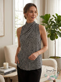 Joie Paul Printed Pleated Silk Top, Size XS by Vanessa Jane