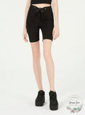 Material Girl Juniors Grommet-Trimmed Tie-Front Biker Shorts, Small by Vanessa Jane