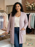 Belldini Plus Size Textured Open-Front Cardigan, Size 3X by Vanessa Jane