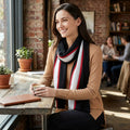 Calvin Klein Varsity-Stripe Lightweight Scarf One Size by Vanessa Jane