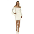 Jack by BB Dakota Daniela Stretch Lace off the Shoulder Dress, Ivory, Size XS by Vanessa Jane