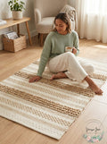 Vcny Home Cotton Jute Tufted Flatweave Scatter Rug – 27 x 45 by Vanessa Jane