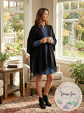 Echo Design Solid Boucle Ruana, OS/Black by Vanessa Jane