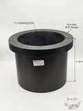 HDPE Flanged Adapter 11 in opening, 15 in Rad. 11 in H by Vanessa Jane