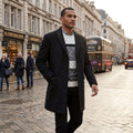 Calvin Klein Mens Minneapolis Wool-Blend Slim-Fit Overcoat, 42 R/Black by Vanessa Jane