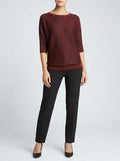 Hugo Boss Farih Metallic Sweater, Dark Red, Size Small by Vanessa Jane