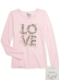 Epic Threads Big Girls Love T-Shirt Pink, Size Extra Large by Vanessa Jane