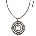Alfani Hematite-Tone Pave Multi-Circle Pendant Necklace by Vanessa Jane