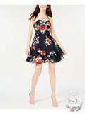 Sequin Hearts Juniors Floral Double-Ruffle Dress, Size 7 by Vanessa Jane