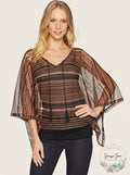 Sanctuary Womens Island Poncho Top Mesa Multi, Size XL by Vanessa Jane
