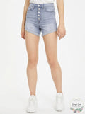 Celebrity Pink Juniors Curvy-Fit Cuffed Denim Shorts, Size 5 by Vanessa Jane