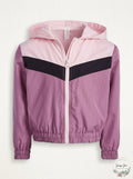 Ideology Little Girls Colorblocked Hooded Windbreaker Jacket, Size 6X by Vanessa Jane