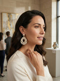 Inc Gold-Tone Imitation Pearl Cluster Drop Earrings by Vanessa Jane