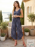 Style and Co Printed Drawstring-Waist Jumpsuit, Size XL by Vanessa Jane