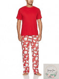 Karen Neuburger Men's Holiday PJ Set Bear Flakes, Red/ Large by Vanessa Jane