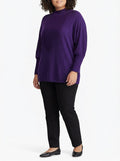 Lauren Ralph Lauren Purple Plus Size Dolman-Sleeve Modal Sweater Size 1X by Vanessa Jane