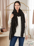 Cejon Basketweave Gauzy Travel Scarf & Wrap One Size by Vanessa Jane