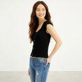 INC International Concepts Women's Cap-Sleeve Sweater Top Deep Black, Size Small by Vanessa Jane