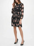 Tommy Hilfiger Ruffle-Trim Pleated Chiffon Dress, Size 10 by Vanessa Jane