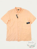 Alfani Mens Lagoon Linen Blend Shirt, - Peachy Keen Size XXL by Vanessa Jane