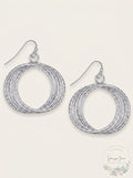 Thalia Sodi Silver-Tone Multi-Ring Medium 1.3 Drop Hoop Earrings by Vanessa Jane